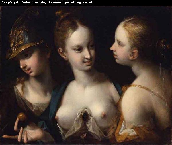 Hans von Aachen Pallas Athena, Venus and Juno